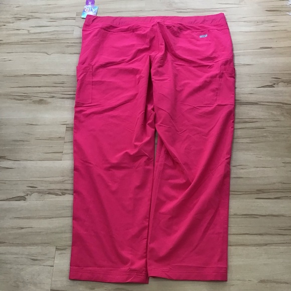 Med Couture Air Touch Watermelon Hot Pink Stretch Tie Waist  Scrub Pant 3XL NWT - Picture 8 of 12